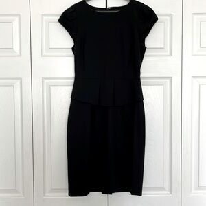 J. Crew Black Peplum Dress